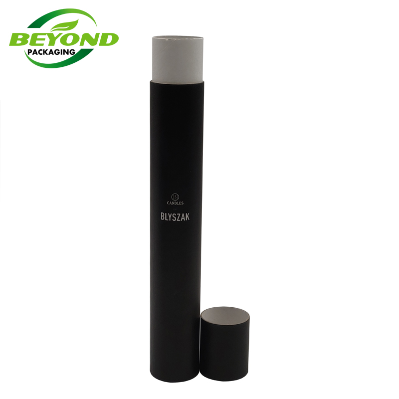 Custom Biodegradable Black Printing Matt Long Shipping Mailing Kraft Paper Tube Packaging For Poster