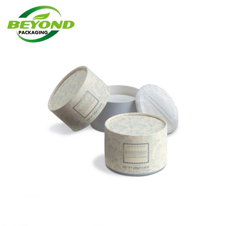 High quality round kraft custom paper tube box packaging eco friendly packaging for cosmetic loose powder