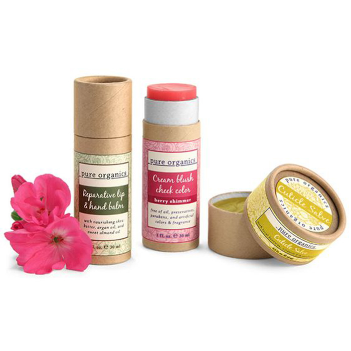 china manufacturers pro-environment friendly biodegradable cardboard lip balm paper tube container