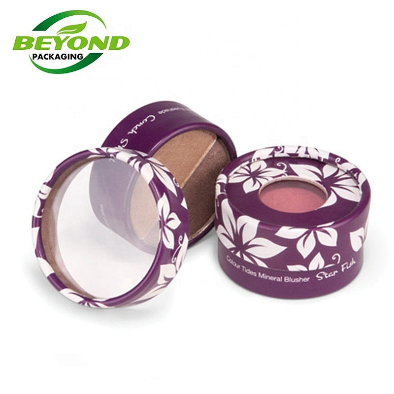 Custom logo box luxury round empty eyelash container box material eye lash packaging clear PVC window
