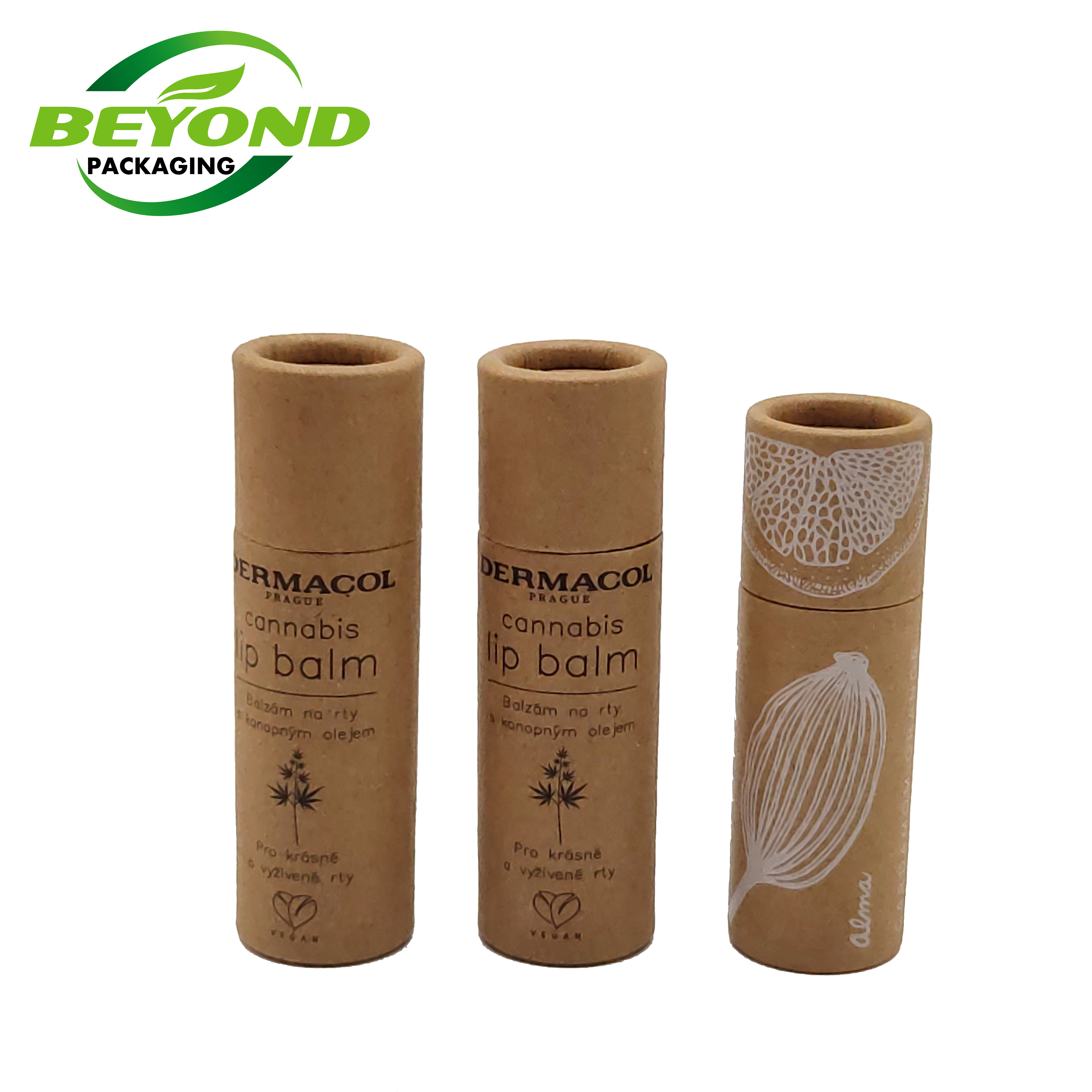 2021 Hot sale Reusable Native customized Kraft cardboard Custom printed cosmetic container deodorant tube packaging