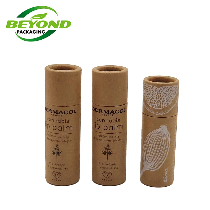 2021 Hot sale Reusable Native customized Kraft cardboard Custom printed cosmetic container deodorant tube packaging