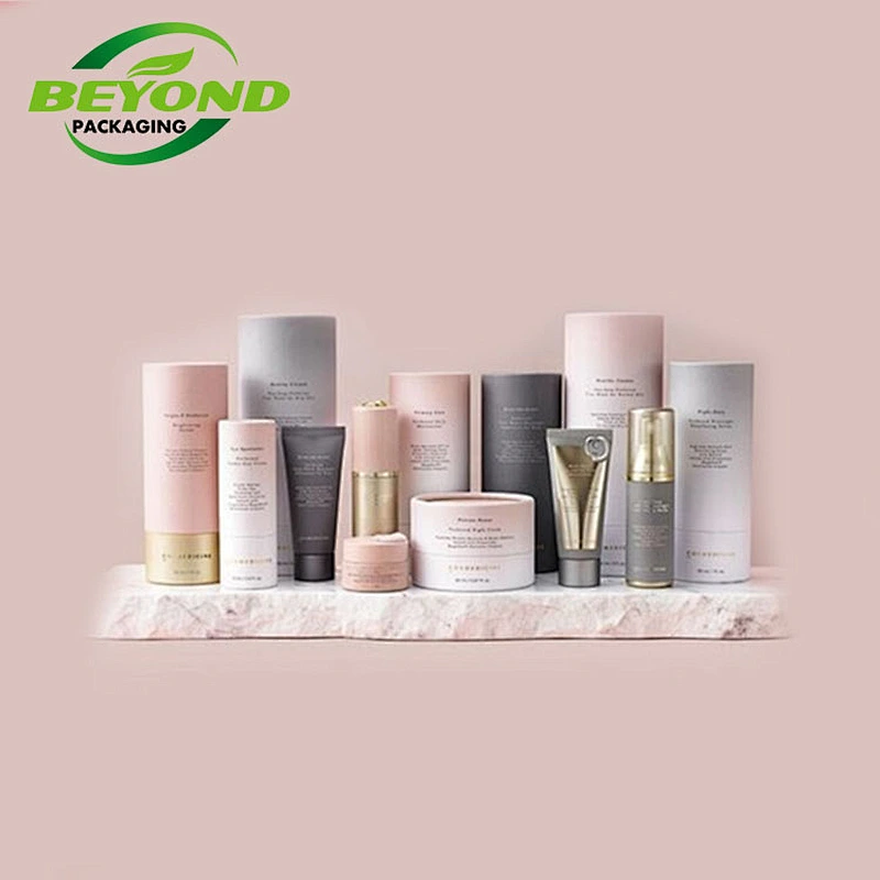 Luxury Customized Cosmetic Product Cylinder Paper Tube Roll Edge For Essential Oil Lipstick Lip Gross Bottle Packaging