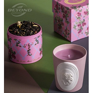 Luxury Beauty Design Tea Cylinder Carton Packaging Cardboard Box For Afternoon Tea Packaging With Logo Foil Stamping