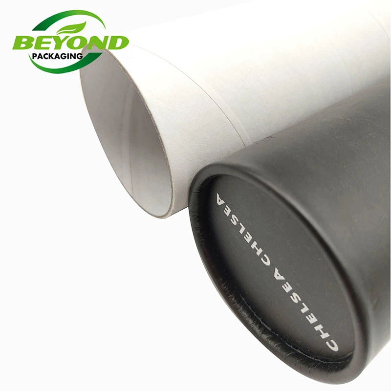 Factory wholesale eco friendly roll up custom art prints logo packing poster mailing packaging black kraft cardboard paper tube
