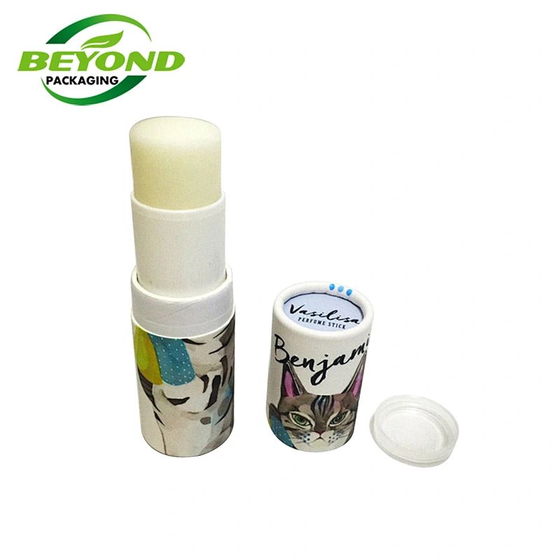 Wholesale Recyclable Cardboard Custom Design Twist Up Paper Tube For Lip Balm and Deodorant