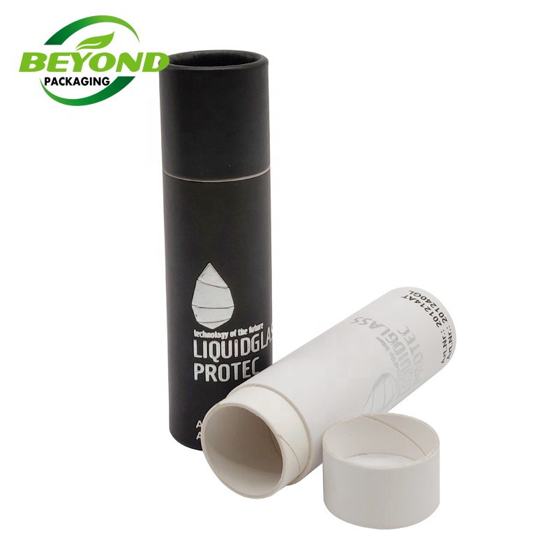 Wholesale High Quality Silver Stamping Mini Circular Skincare Cosmetic Package Paper Tube Box