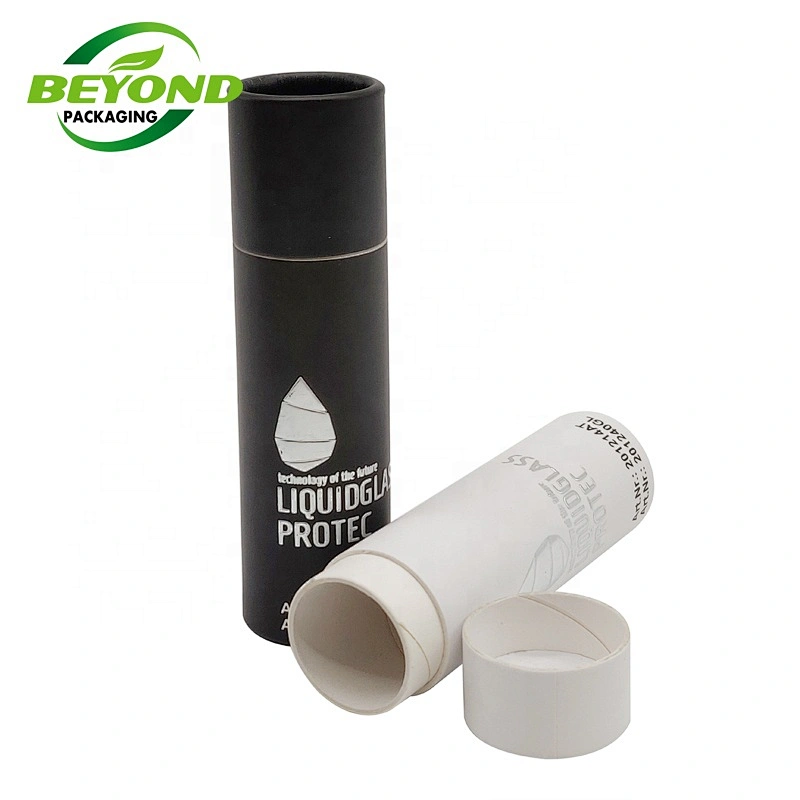 Wholesale High Quality Silver Stamping Mini Circular Skincare Cosmetic Package Paper Tube Box