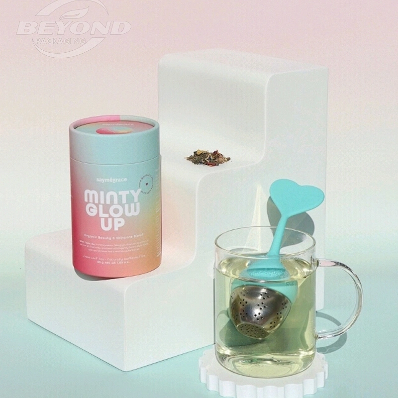 Colorful Custom Design Environmental Protection Tea Packaging Paper Tube For Loose Tea