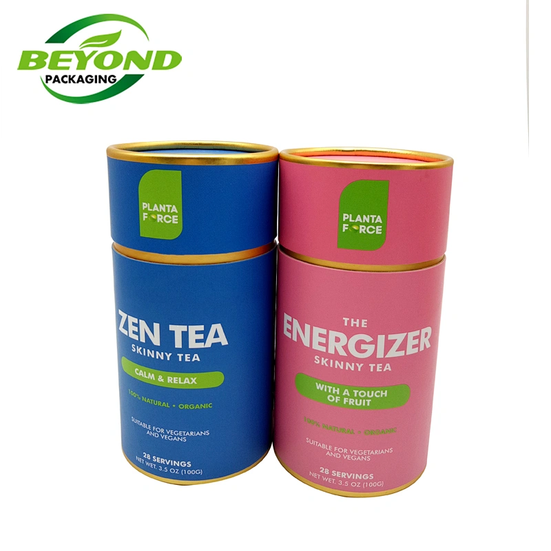 Eco Friendly Dietary Supplement Cylinder Box Packaging Tube Round Packaging Box with Custom Printing For Vitamin Supplements