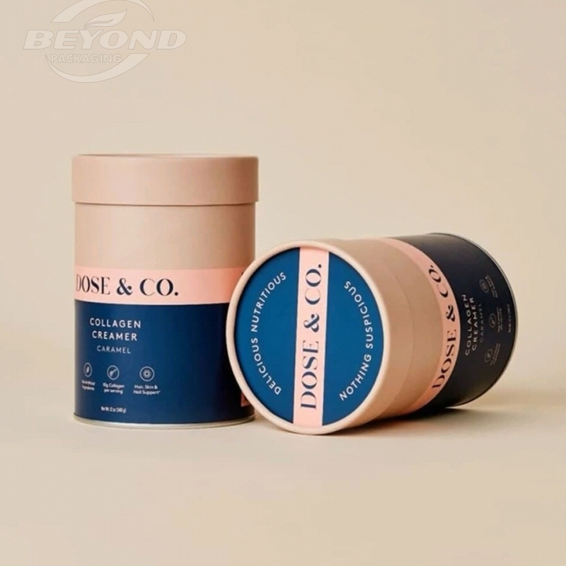 custom eco friendly recycled paper round cylinder food grade tea coffee push up cardboard natural kraft paper tubes packaging