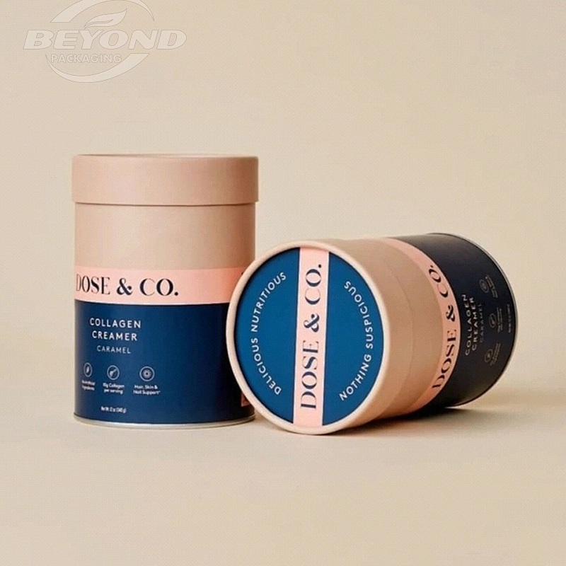 custom eco friendly recycled paper round cylinder food grade tea coffee push up cardboard natural kraft paper tubes packaging