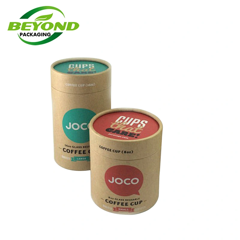 Biodegradable Recycled Large Diameter Cardboard Empty Water Bottle Kraft Paper Tube Cylinder Packaging Round Box