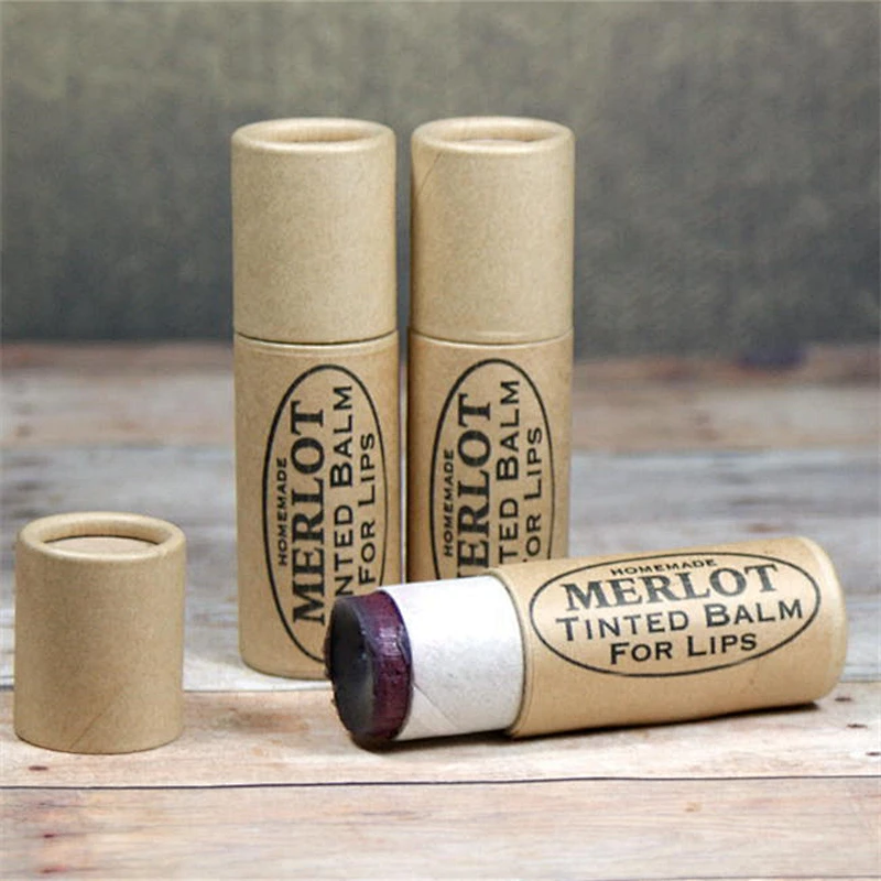 china manufacturers pro-environment friendly biodegradable cardboard lip balm paper tube container