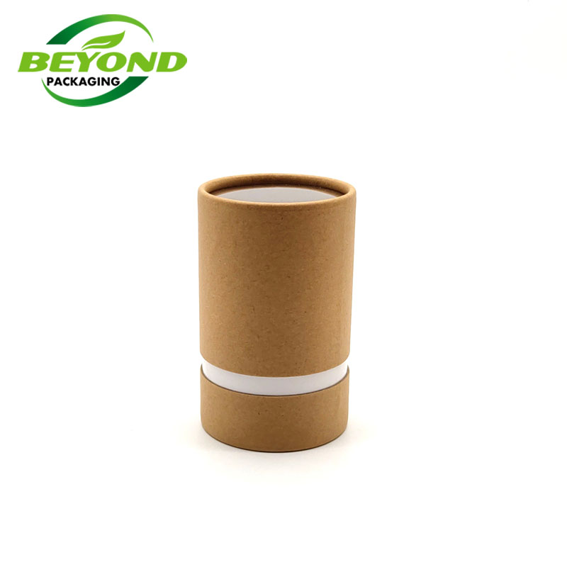 Cylinder Paper Tube Cotton Swabs High Quality Custom Size Recycle Kraft Paper Clear Window for Bamboo Packaging with PVC