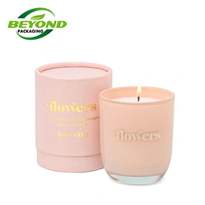 Customized Round Recycled Cylinder Luxury Candle Packaging Boxes Gift Boxes for Candles
