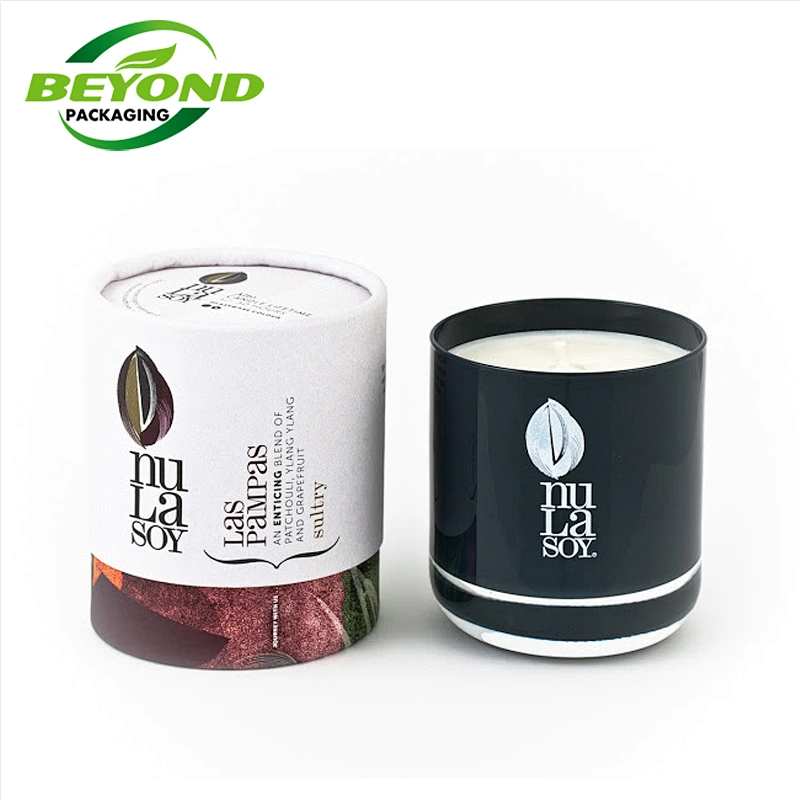 100% Recycled Material Custom cylinder tube packaging Candle Paper Tube Packaging