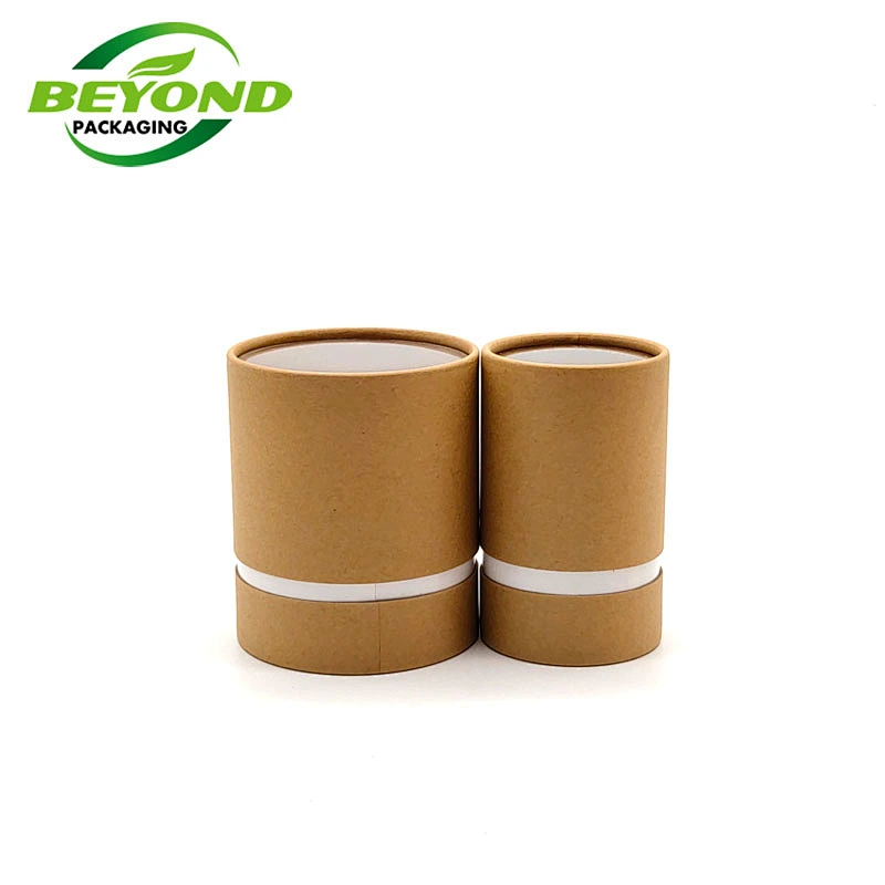 Cylinder Paper Tube Cotton Swabs High Quality Custom Size Recycle Kraft Paper Clear Window for Bamboo Packaging with PVC