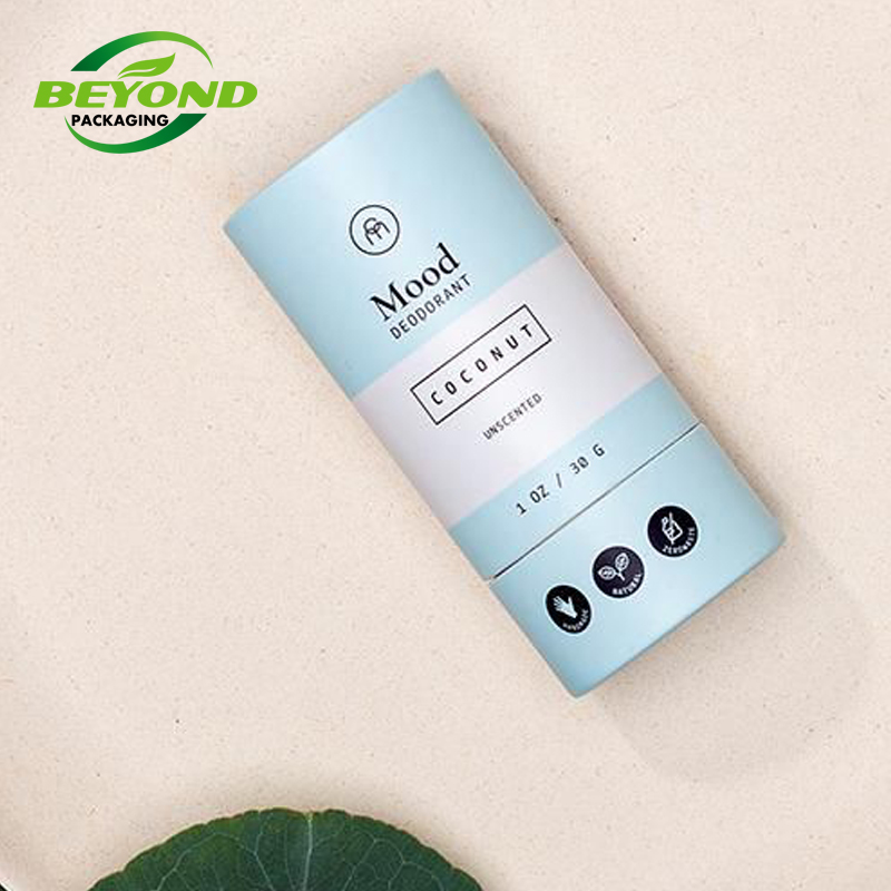 Round kraft cardboard paper tube packaging wholesale for push up lip balm container biodegradable cardboard paper tube