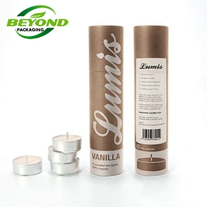 Custom Printing High Quality Round Sealing Paper Tube Box Luxury Kraft Candle Paper Tube Packaging For Cosmetic