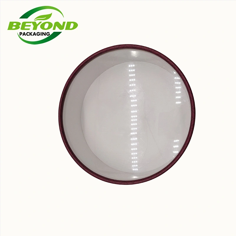 Wholesale cardboard kraft paper food chocolate packaging paper tube custom cardboard tube boxes clear pvc window