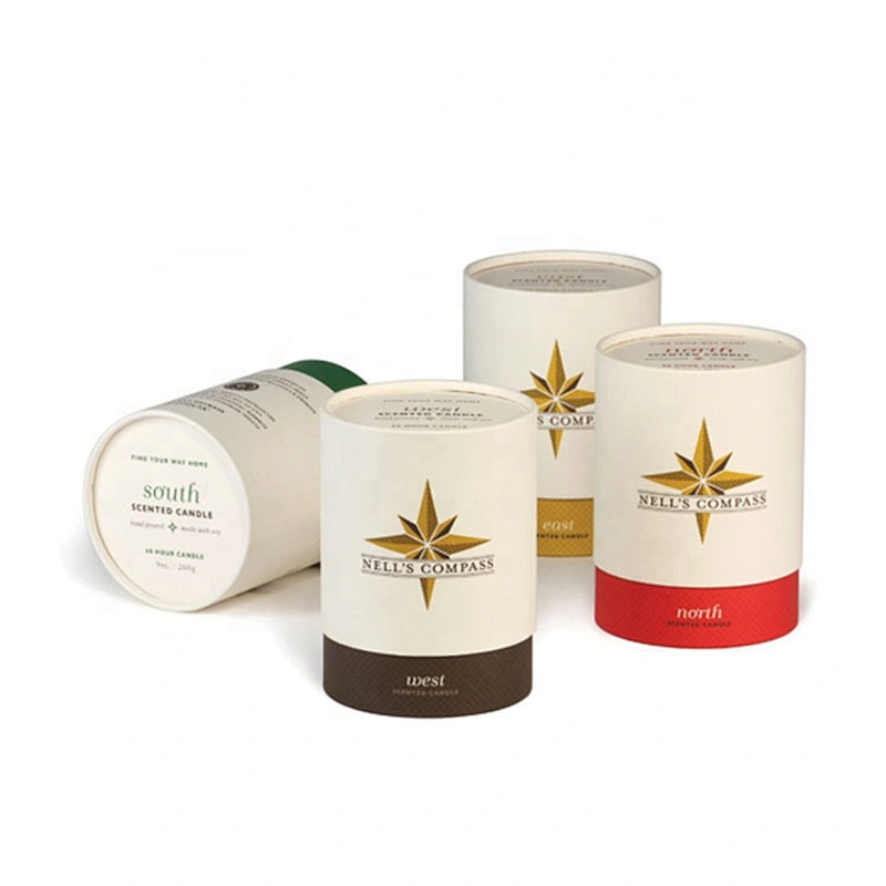 manufacturer Good Price custom lid and base eco friendly kraft paper tube packaging candle paper cover jar for luxury gift box