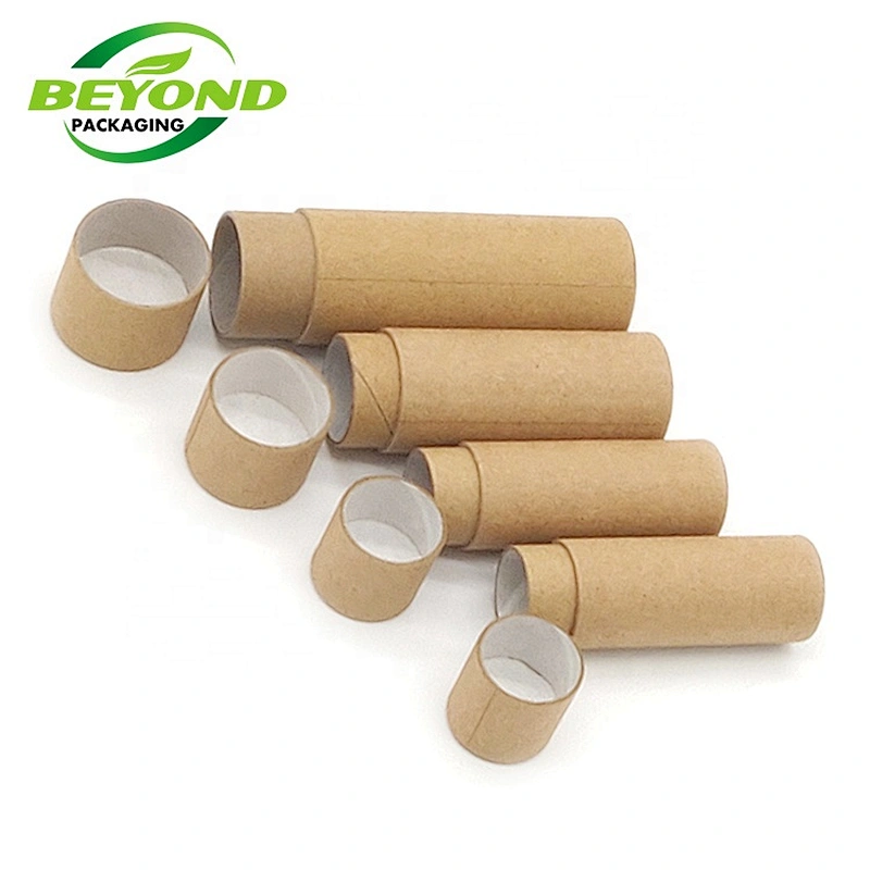 Eco friendly Kraft biodegradable cosmetic empty container 1Oz 25g lip balm tubes lipstick push up tube