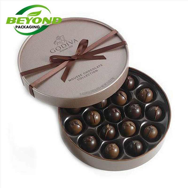 Custom Size Beautiful Luxury  Design Round Cylinder Circle Food Package Big Paper Boxes For Chocolate