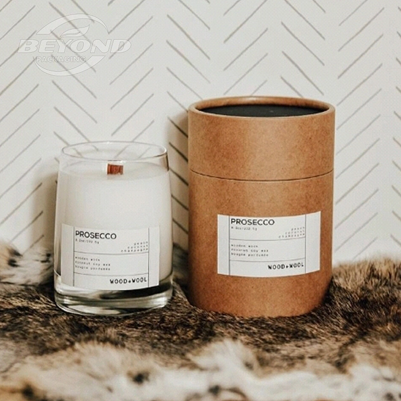Customized Recoverable Size Logo Printing Packaging Biodegradable Cardboard Candle Paper Tube Packaging Gift