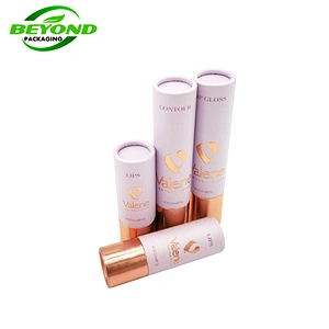 Eco Friendly Luxury High Quality Cardboard Paper Tube Pearl Paper With Private Label For Frost Lip Gloss Tube Packaging