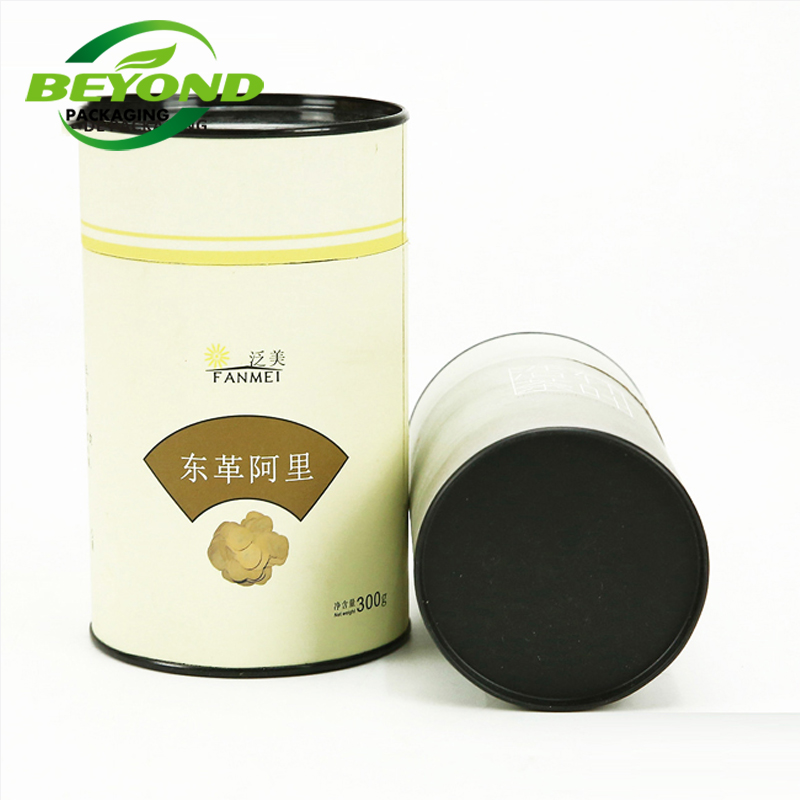 High Quality Accept Customize Tea Paper Tube Packaging Tin Body Paper Cardboard Tube Boxes Cylinder
