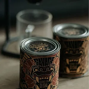 Coffee paper tube packaging biodegradable food grade cardboard cylinder container for coffee round box packaging container