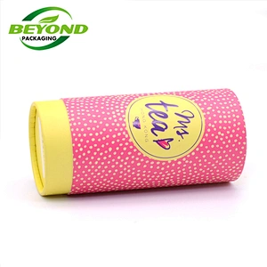 Eco Friendly Cardboard Cylinder Core Paper Tube Recycled Food Grade Tube Custom Printing For Coffee Powder Packaging