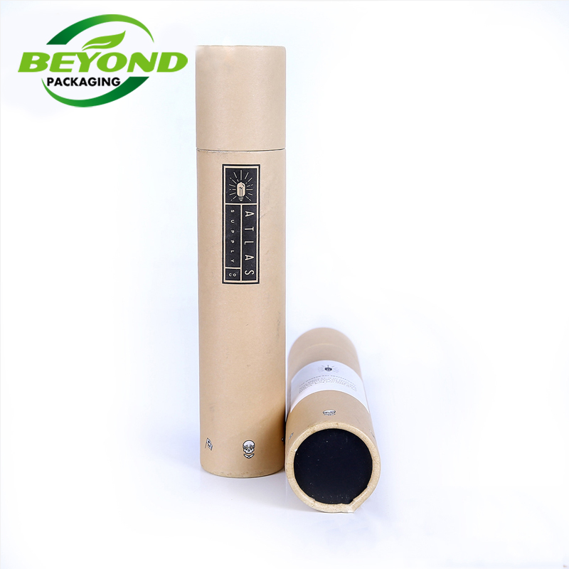 Incense packaging for custom printing logo luxury eco friendly empty round small diameter kraft paper tube