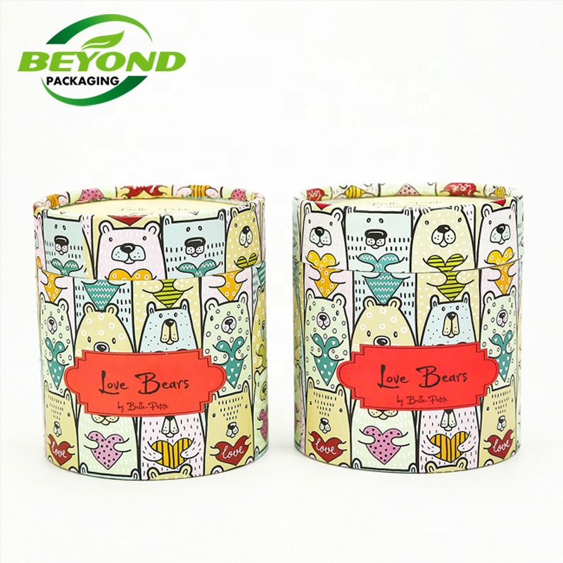 Wholesale Personalized cylinder box Packaging custom printing Beauty Packaging Paper Tube For Soap Bars and candle With Custom
