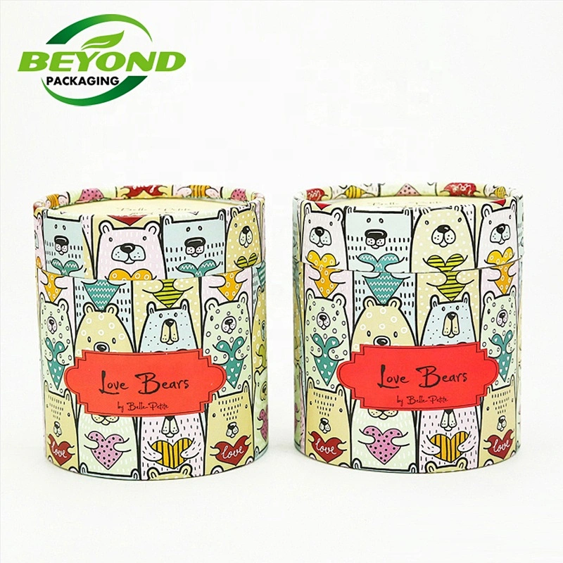 Wholesale Personalized cylinder box Packaging custom printing Beauty Packaging Paper Tube For Soap Bars and candle With Custom
