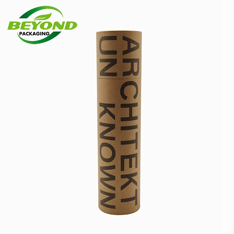 Eco Friendly Custom Design Long Cylinder Kraft Paper Tube For Carpet Packaging