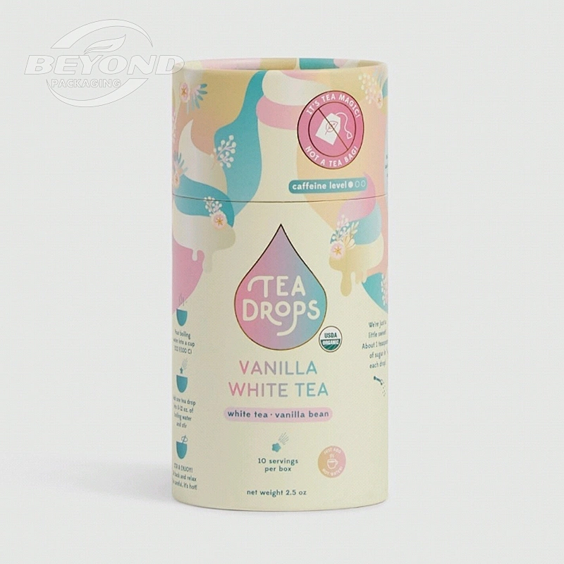 Custom aromatherapy kraft paper cylinder cardboard paper tube for Essential oil packaging