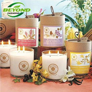 Customized Recoverable Size Logo Printing Packaging Biodegradable Cardboard Candle Paper Tube Packaging Gift