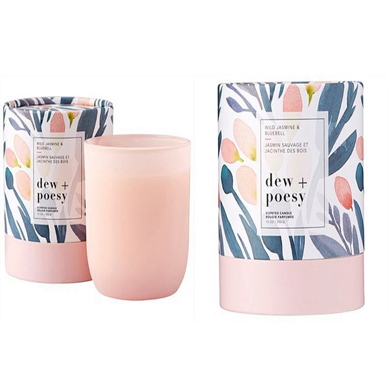 100% Recycled Material Custom cylinder tube packaging Candle Paper Tube Packaging