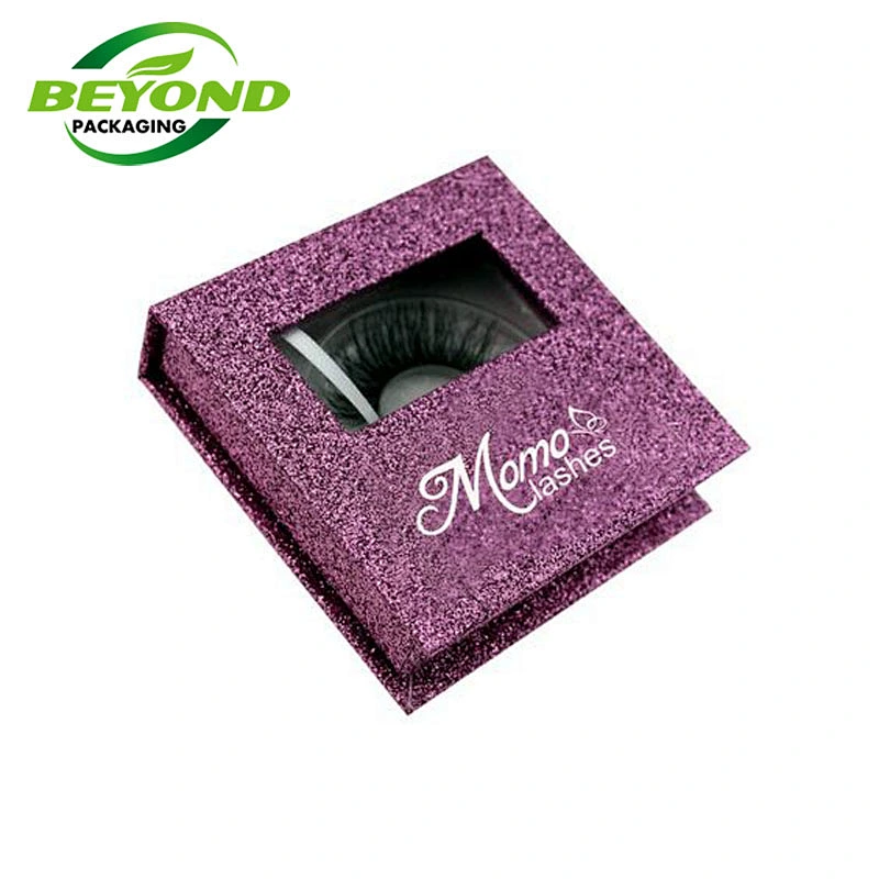 Hot Selling Eco Friendly Luxury Custom Logo Eyelashes Boxes Packaging With Clear PVC Window