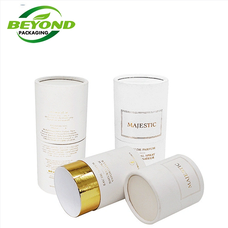 Wholesale Price High Quality Cosmetics White Cardboard Cylinder Box Paper Tube Packaging