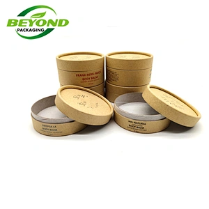Biodegradable Cream Scrub Cardboard Container Round Cylinder Box For Cosmetic Body Balm Solid Perfume Directly Filling With Logo