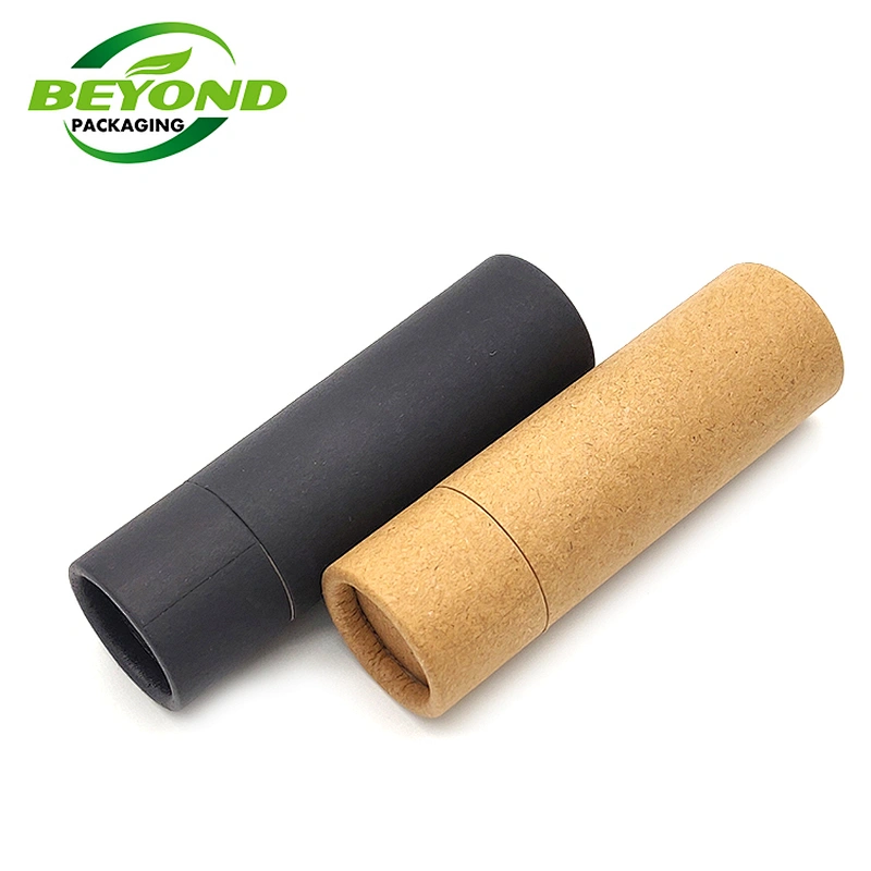 Eco Friendly Push Up Kraft Paper Lip Balm Tubes Biodegradable Material Cardboard Custom Chapstick Tube