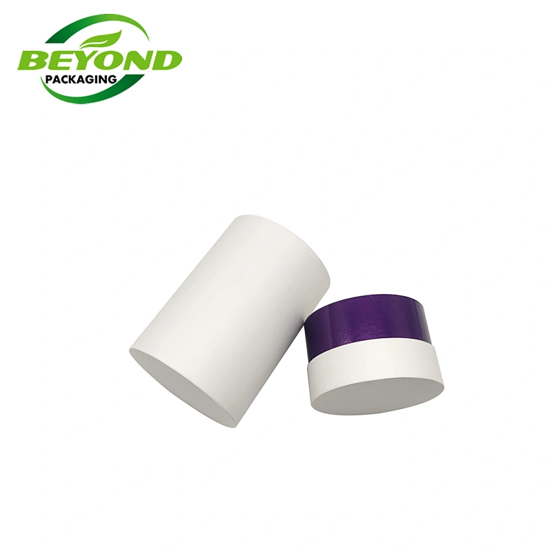 Biodegradable Cardboard Paper Tube White Cosmetic Packaging Paper Tube  Gift Packaging