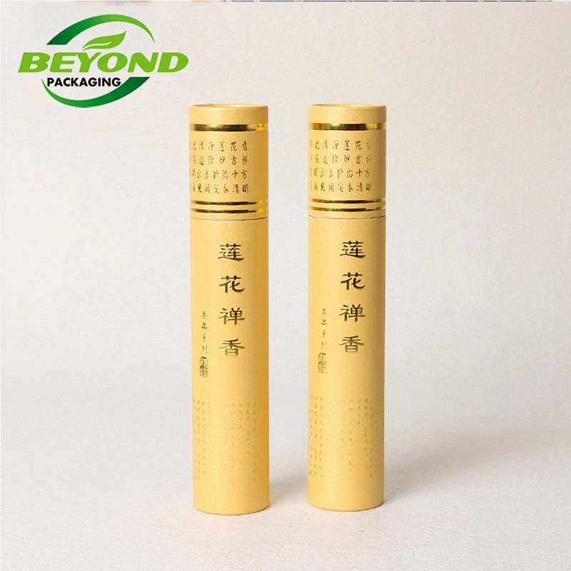 Incense packaging for custom printing logo luxury eco friendly empty round small diameter kraft paper tube