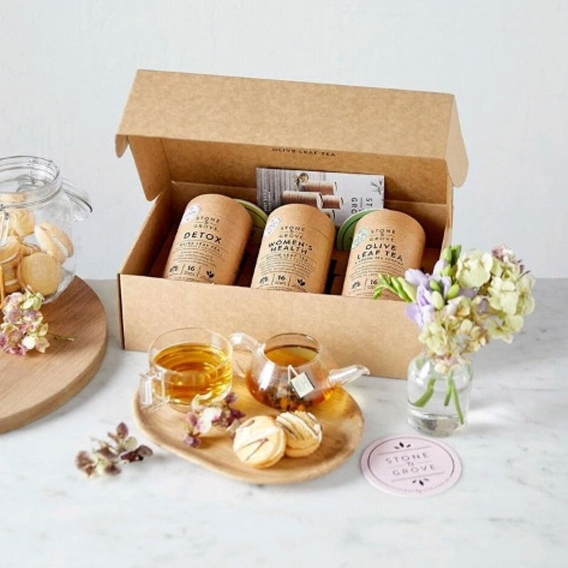 Eco Friendly Kraft Cardboard CMYK Printing Paper Board Cylinder Tube Box Customized Tea Packaging Natural Canisters