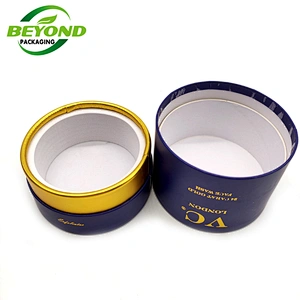 Beyond Package Biodegradable Cosmetic Packaging Cream Jar Customized Cylinder Cardboard Packaging EVA Holder for 200ml Glass Jar