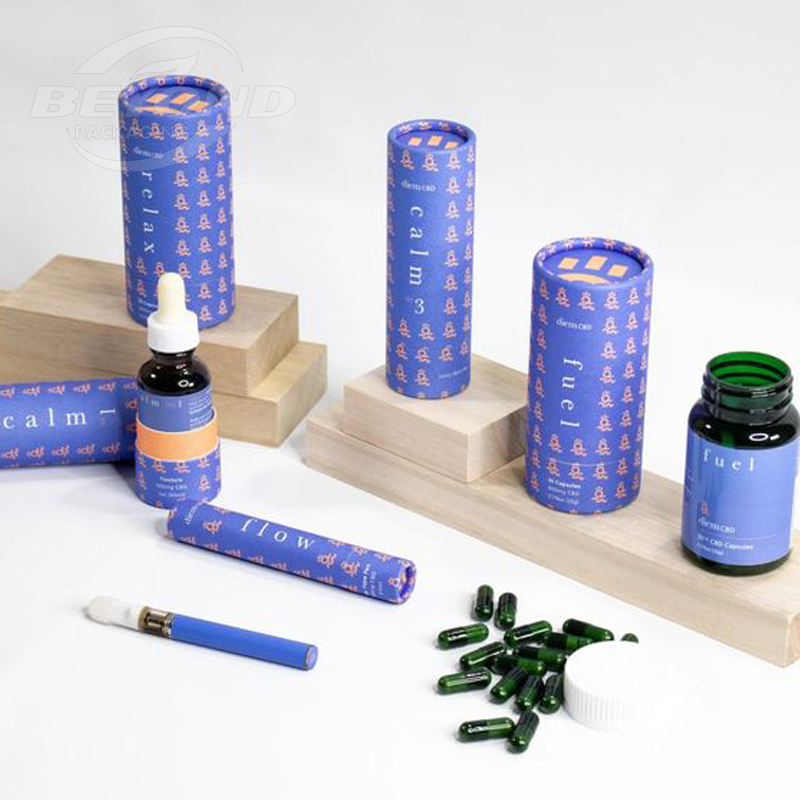 Customized Matte Frosted Essential Oil Perfume Dropper Bottle With Large Diameter Cylinder Packaging Tube