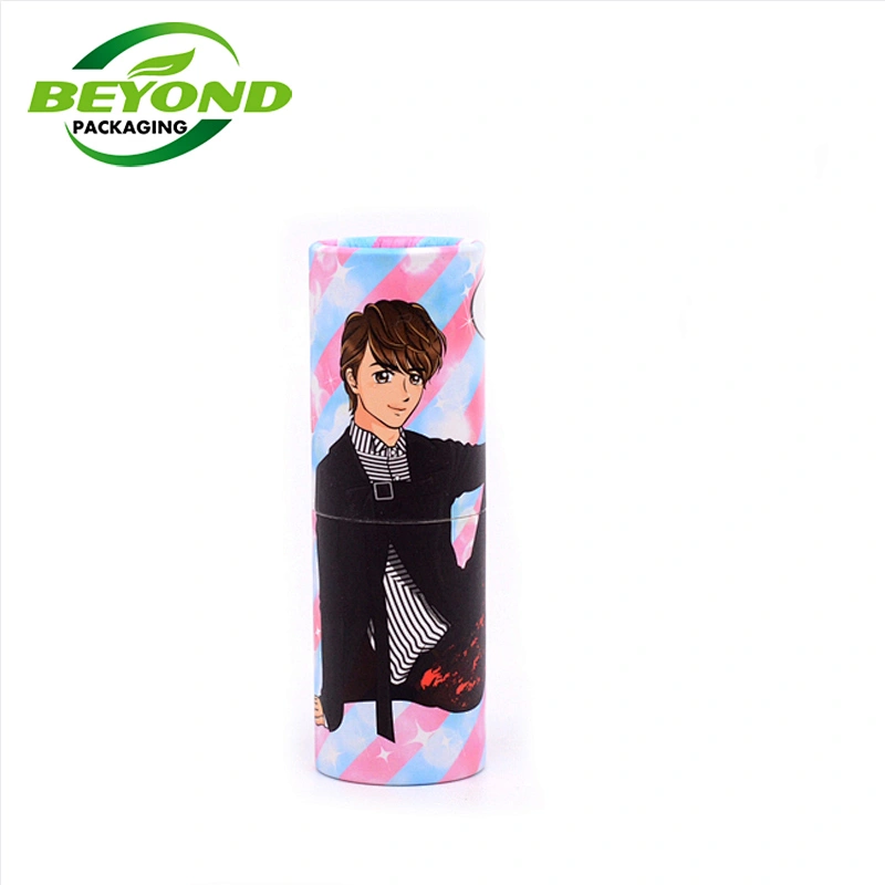 Custom Printing Cardboard Paper Tube Containers Twist up Paper Tube for 25g Solid Perfume Deodorant Lip Balm Highlighter